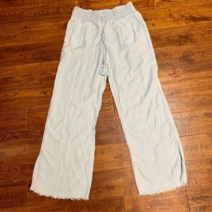 AERIE Light Blue Boho Wide Leg Pants